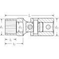 Produktbild von STAHLWILLE® - 1/4" (6,3mm) Gelenk-Steckschlüsseleinsatz Spline Größe 10 SW 5/16