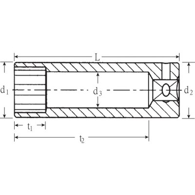 Produktbild von STAHLWILLE® - 1/4" (6,3mm) Steckschlüsseleinsatz 12-kant SW.6mm L.50mm