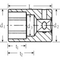 Produktbild von STAHLWILLE® - 1/4" (6,3mm) Steckschlüsseleinsatz 6-kant SW.4mm L.23mm