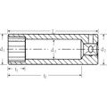 Produktbild von STAHLWILLE® - 1/4" (6,3mm) Steckschlüsseleinsatz 12-kant SW.1/4" L.31,8mm