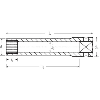 Produktbild von STAHLWILLE® - 1/4" (6,3mm) Steckschlüsseleinsatz Spline SW.7/32" L.50,8mm