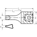 Produktbild von STAHLWILLE® - 1/4" (6,3mm) Schraubendrehereinsatz 0,8x4mm L.28mm