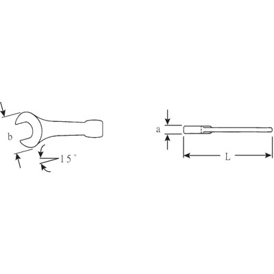 Produktbild von STAHLWILLE® - Schlag-Maulschlüssel SW.36mm L.215mm