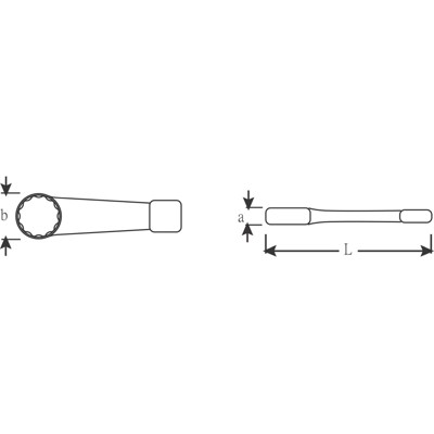 Produktbild von STAHLWILLE® - Schlag-Ringschlüssel SW.30mm L.190mm