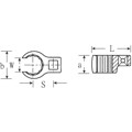 Produktbild von STAHLWILLE® - CROW-RING-Schlüssel SW.16mm Innen-4kant 3/8" L.36,1mm