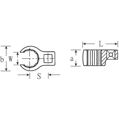 Produktbild von STAHLWILLE® - CROW-RING-Schlüssel SW.16mm Innen-4kant 3/8" L.36,1mm