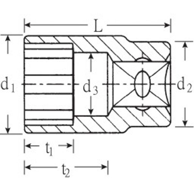 Produktbild von STAHLWILLE® - 3/8" (10mm) Steckschlüsseleinsatz SW.1/2" L.30mm