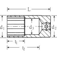 Produktbild von STAHLWILLE® - 3/8" (10mm) Steckschlüsseleinsatz SW 22mm L.65mm