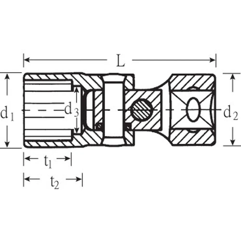 STAHLWILLE Gelenk-Steckschlüsseleinsatz 47 3/8" 12-kant Produktbild img1 L