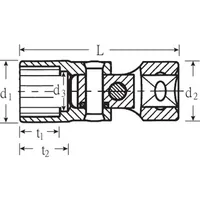 STAHLWILLE Gelenk-Steckschlüsseleinsatz 47 3/8" 12-kant Produktbild