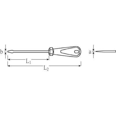 Produktbild von STAHLWILLE® - Schlitzschraubendreher 3K DRALL® 1,2mm x 6,5mm Klingen-L.150mm