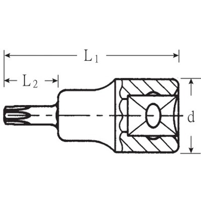 Produktbild von STAHLWILLE® - 3/8" (10mm) Schraubendrehereinsatz Größe M10 L.52mm