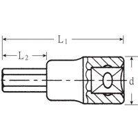 Produktbild von STAHLWILLE® - 3/8" (10mm) INHEX-Einsatz SW.9/64" L.52mm