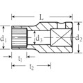 Produktbild von STAHLWILLE® - 1/2" (12,5mm) Steckschlüsseleinsatz Spline SW.3/8" L.38mm