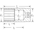 Produktbild von STAHLWILLE® - 1/2" (12,5mm) Steckschlüsseleinsatz SW 16mm - 5/8" L.83mm