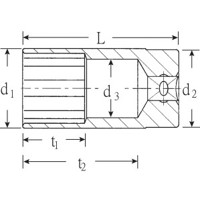 Produktbild von STAHLWILLE® - 1/2" (12,5mm) Steckschlüsseleinsatz SW.1 1/16" L.83mm