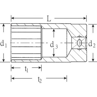 Produktbild von STAHLWILLE® - 1/2" (12,5mm) Steckschlüsseleinsatz SW 16mm - 5/8" L.83mm