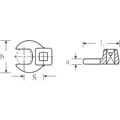 Produktbild von STAHLWILLE® - CROW-FOOT-Schlüssel SW.11/16" Innen-4kant 3/8" L.42,5mm