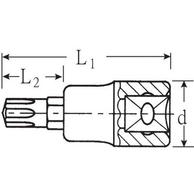 Produktbild von STAHLWILLE® - 1/2" (12,5mm) Schraubendrehereinsatz Größe M14 L.60mm