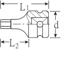 Produktbild von STAHLWILLE® - 1/2" (12,5mm) IMPACT INHEX-Einsatz SW.5mm L.38mm