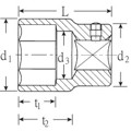 Produktbild von STAHLWILLE® - 3/4" (20mm) Steckschlüsseleinsatz SW.34mm L.60mm