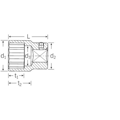 Produktbild von STAHLWILLE® - 3/4" (20mm) Steckschlüsseleinsatz SW.1 1/16" L.54mm