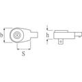 Produktbild von STAHLWILLE® - Feinzahn-Einsteckknarre Außen-4kant 3/4" Wkz.Aufn.22x28mm