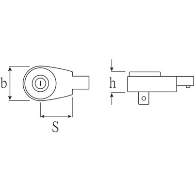 Produktbild von STAHLWILLE® - Feinzahn-Einsteckknarre Außen-4kant 3/4" Wkz.Aufn.22x28mm