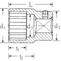 Produktbild von STAHLWILLE® - 1" (25mm) Steckschlüsseleinsatz SW.41mm L.70mm