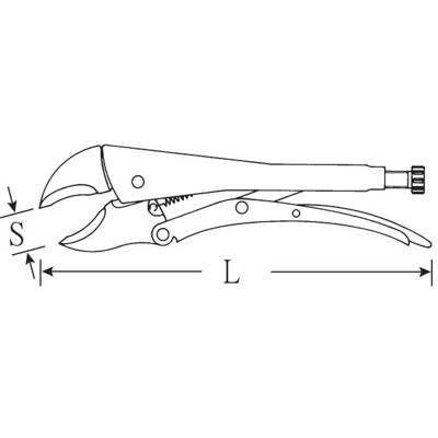 Produktbild von STAHLWILLE® - Gripzange L.175mm Kopf glanzvernickelt Griffe glanzvernickelt