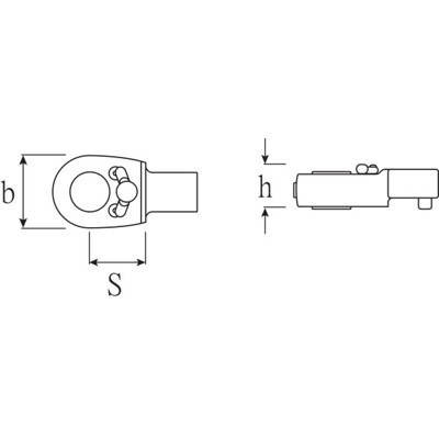 Produktbild von STAHLWILLE® - Bit-Einsteckknarre Größe 4 Innensechskant 1/4" Wkz.Aufn.9x12mm