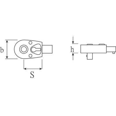 Produktbild von STAHLWILLE® - QR-Einsteckknarre Größe 4 Außen-4kant 1/4" Wkz.Aufn.9x12mm