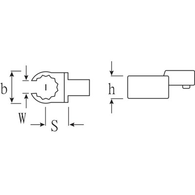 Produktbild von STAHLWILLE® - OPEN-RING-Einsteckwerkzeug SW.14mm Wkz.Aufn.9x12mm