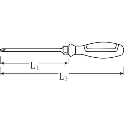 Produktbild von STAHLWILLE® - Kreuzschlitzschraubendreher|DRALL + PZ Größe Klingen-L.100mm