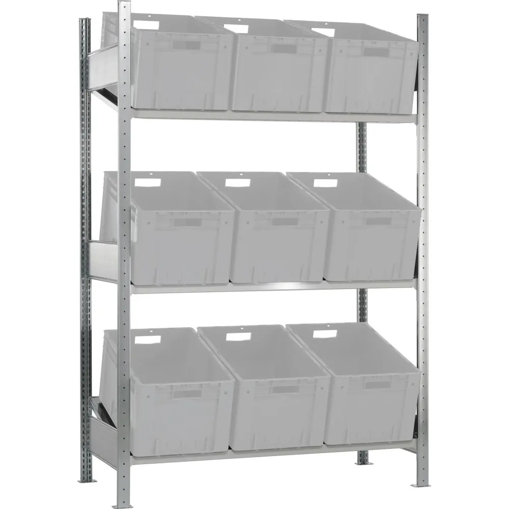 SCHULTE Schrägbodenregal AR MULTIplus150 3 Böden 2000x1300x600mm, verzinkt Produktbild img1 L