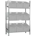 SCHULTE Schrägbodenregal AR MULTIplus150 3 Böden 2000x1300x600mm, verzinkt Produktbild img1 S
