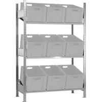 SCHULTE Schrägbodenregal AR MULTIplus150 3 Böden 2000x1300x600mm, verzinkt Produktbild