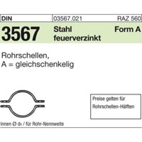 Produktbild von null - Rohrschellen-Hälften DIN 3567 Stahl feuerverzinkt ø61mm NW 50