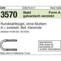 Produktbild von null - Rohrschelle Rundstahlbügel DIN 3570 Stahl verzinkt ø38mm NW 25 M10