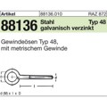Produktbild von NOBRAND - ART 88136 Gewindeösen Stahl Typ 48 M 8 x 100 galv. verzinkt gal Zn S