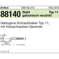 Produktbild von null - Schraubhaken ART 88140, gebogen, Stahl, Typ 11 25mm galv. verzinkt gal Z