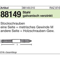 Produktbild von null - ART 88149 Stockschrauben A 2 Typ 23E M 8 x 160 A 2 S