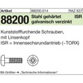 Produktbild von NOBRAND - Schrauben ART 88200 RST mit LIKO & ISR 4 x 12 -T20 Stahl geh., gal Zn