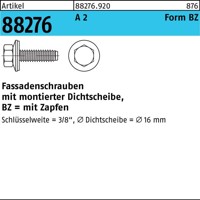 Produktbild von null - Fassadenschraube 88276, A2 BZ 6,3 x 50 Neoprenscheibe 16 A 2 S