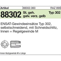 Produktbild von null - ENSAT-Gewindeeinsätze ART 88302 Stahl gehärtet M 16 gal ZnC, Typ 302 gal