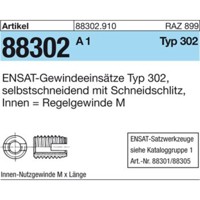 Produktbild von null - ENSAT-Gewindeeinsätze ART 88302 M 6 rostfrei, Typ 302 A 1 S