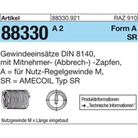 Produktbild von null - Gewindeeinsätze ART 88330 DIN 8140 A 2 Typ SR AM 8 x 12 A 2 K