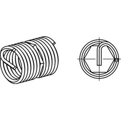 Produktbild von NOBRAND - Gewindeeinsätze ART 88346 AMECOIL Typ SR BM 5 x 10 A 2 selbsts. A 2 S