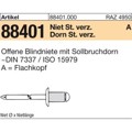 Produktbild von null - ART 88401 Blindniete St. verz. FLAKO A 3 x 16 S