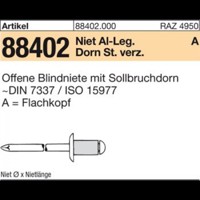 Produktbild von null - ART 88402 Blindniete Alu/St. verz. FLAKO A 4,8 x 16 S